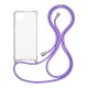 Back Cover Σιλικόνης Διάφανο & Λουράκι Λαιμού Λιλά Samsung Galaxy A53 