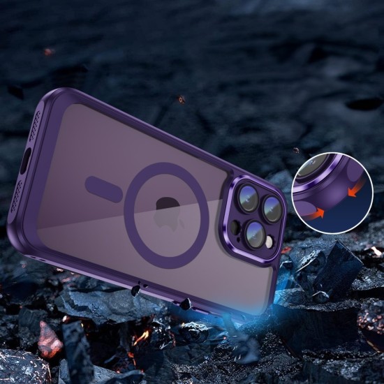 Θήκη Poco C85 Matte Magnetic Series συμβατό με MagSafe φορτιστή, Πλάτη αντικραδασμική από Premium TPU Μωβ Θήκη Poco C85 Matte Magnetic Series συμβατό με MagSafe φορτιστή, Πλάτη αντικραδασμική από Premium TPU Μωβ