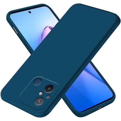 Xiaomi Redmi 12C Silky and Soft Touch Finish TPU Silicone Back Cover Case Blue (oem)