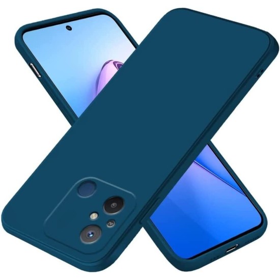 Xiaomi Redmi 12C Silky and Soft Touch Finish TPU Silicone Back Cover Case Blue (oem)