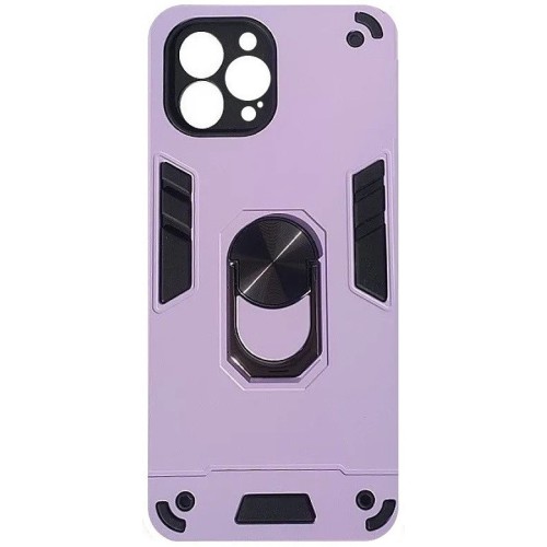 Hybrid Shockproof Armor Case With Rotating Ring για iPhone 15 Pro - Λιλά