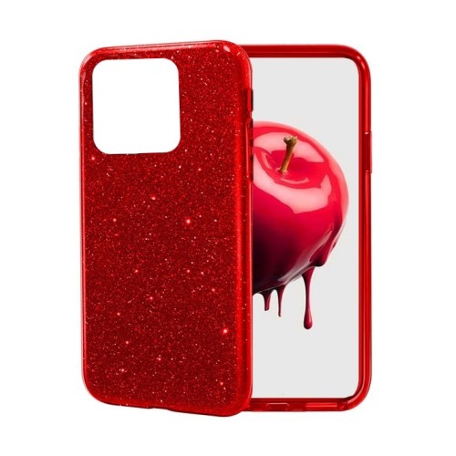 Glitter Shining Back Cover Κόκκινο (iPhone 16)