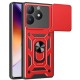 Hybrid Shockproof Ring Back Cover Συνθετική Ανθεκτική Κόκκινο Redmi Note 14 5G