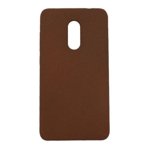 BACK COVER ΣΙΛΙΚΟΝΗΣ MATTE ΚΑΦΕ REDMI NOTE 4/ 4X