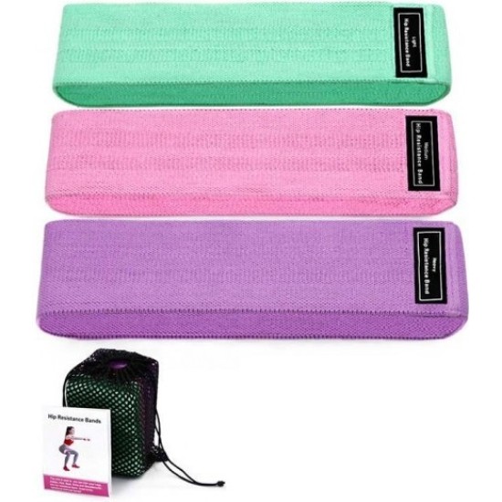 Ζώνες αντίστασης σετ 3 τεμαχίων / ZXF-386 Hip Resistance Bands (oem)XL