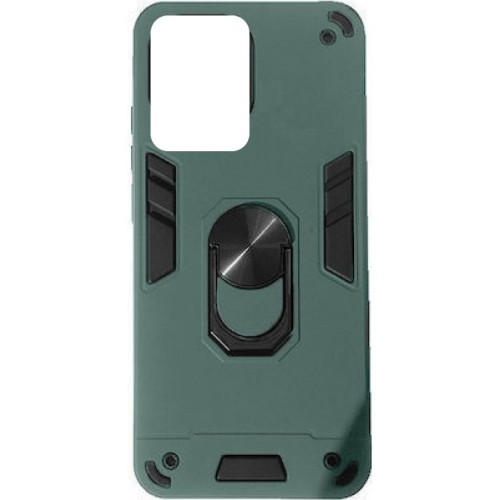 Hybrid Shockproof Armor Case With Rotating Ring για iPhone 15 Pro Max - Πράσινο
