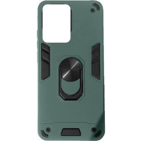 Hybrid Shockproof Armor Case With Rotating Ring για iPhone 15 Pro Max - Πράσινο