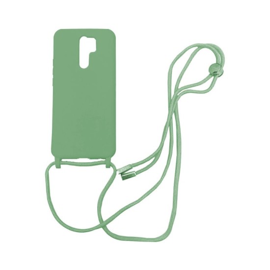 Back Cover Σιλικόνης με Λουράκι Λαχανί (Redmi Note 8 Pro)