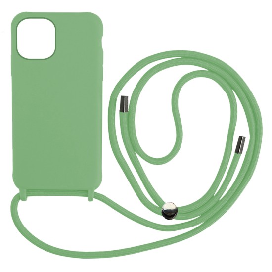 Back Cover Σιλικόνης με Λουράκι Λαχανί (iPhone 16 Pro Max)