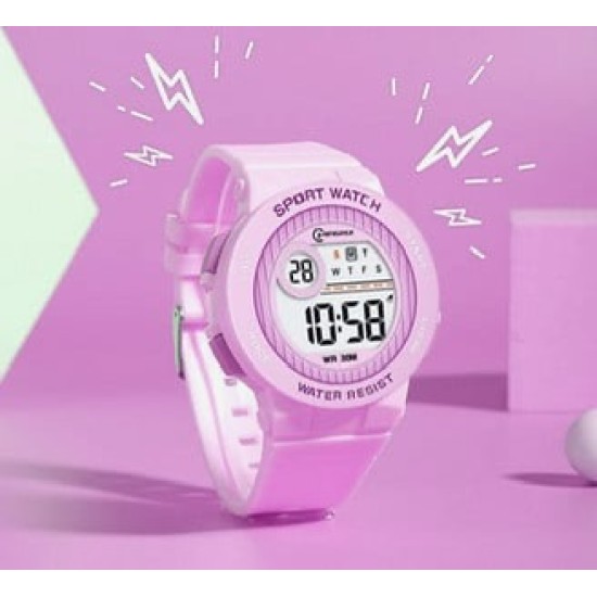 Αδιάβροχο Παιδικό Ρολόι  Digital Sports Watch - Λιλά