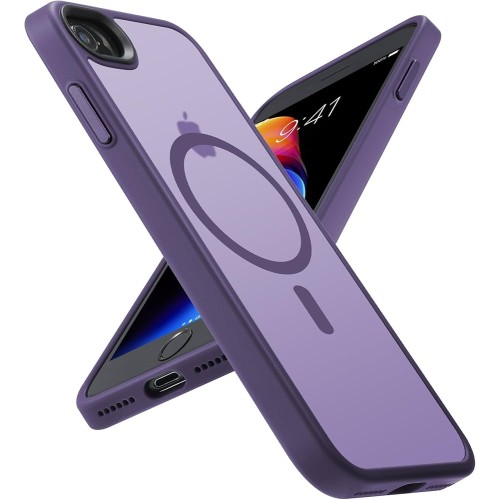 Θήκη iPhone 17 Air Matte Magnetic Series συμβατό με MagSafe φορτιστή, Πλάτη αντικραδασμική από Premium TPU Μωβ