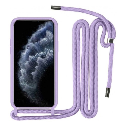Back Cover Σιλικόνης με Λουράκι Λιλά (Samsung Galaxy A34 5G)