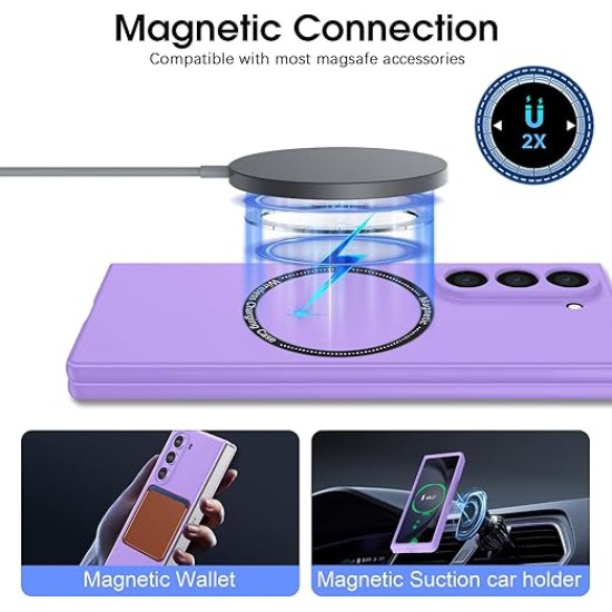 Case Shockproof Protective Cover With MagSafe for Samsung Galaxy Z Fold 6 - Λιλά