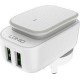 Ldnio Φορτιστής Χωρίς Καλώδιο με 2 Θύρες USB-A Λευκός (A2205)
