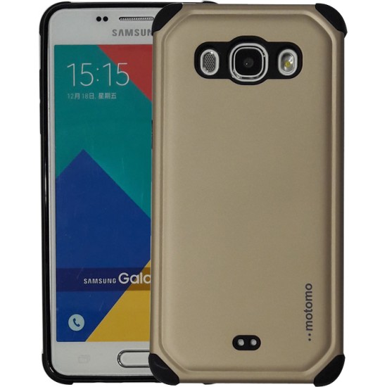 Motomo Back Cover Πλαστικό Χρυσό (Galaxy J5 2016)