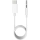 Regular USB 2.0 Cable USB-C male - 3.5mm male Λευκό 1m  (JBC-007)