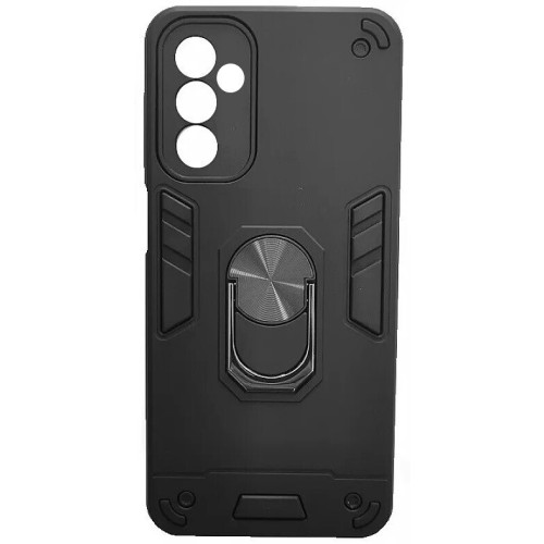 Samsung Galaxy A25 5G Hybrid Shockproof Armor Case Stand Metal Ring and Car Mount Holder Black (oem) 