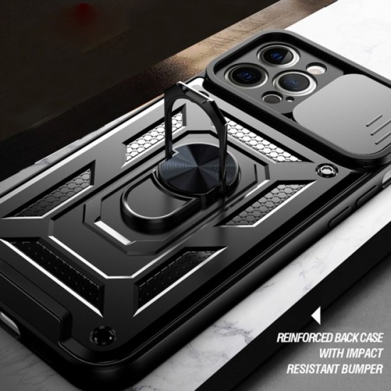Sliding Camshield Σκληρή Θήκη με Δαχτυλίδι Μαύρο (iPhone 16 Pro Max)