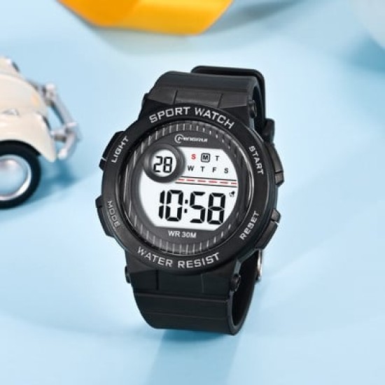Αδιάβροχο Παιδικό Ρολόι  Digital Sports Watch - Μαύρο