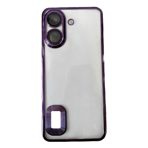 Luxury Soft Electroplated Phone Case For Poco C65 Hollow Out Silicone Cases Cover - Μωβ Luxury Soft Electroplated Phone Case For Poco C65 Hollow Out Silicone Cases Cover - Μωβ