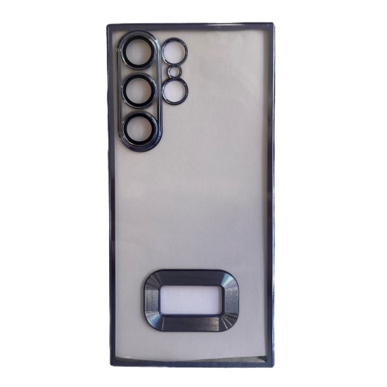 Luxury Soft Electroplated Phone Case For Galaxy S23 Ultra Hollow Out Silicone Cases Cover Διάφανο - Μπλε Luxury Soft Electroplated Phone Case For Galaxy S23 Ultra Hollow Out Silicone Cases Cover Διάφανο - Μπλε