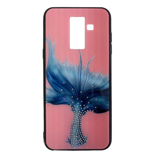 Mermaid with Strass Back Cover Σιλικόνης Ροζ (Samsung Galaxy A6 Plus 2018)