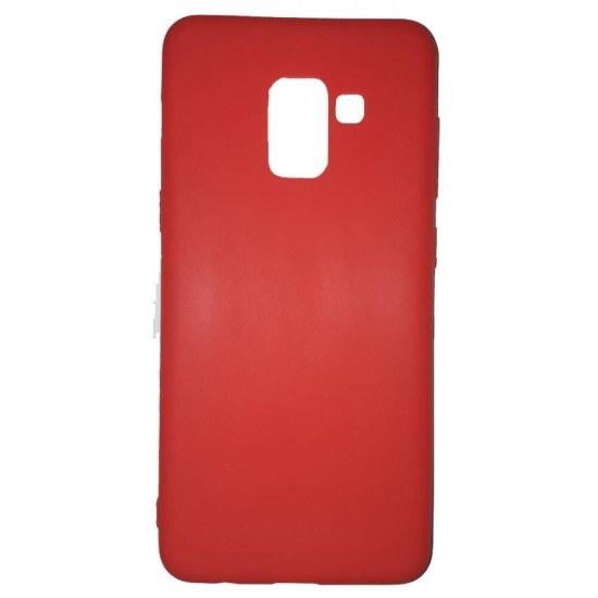 OEM Back Cover Σιλικόνης Metalic Κόκκινο (Galaxy A5 2018/ A8 2018)