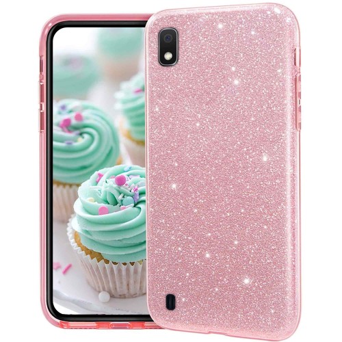 Forcell Shining Back Cover Σιλικόνης Ροζ (Galaxy A10/ M10)