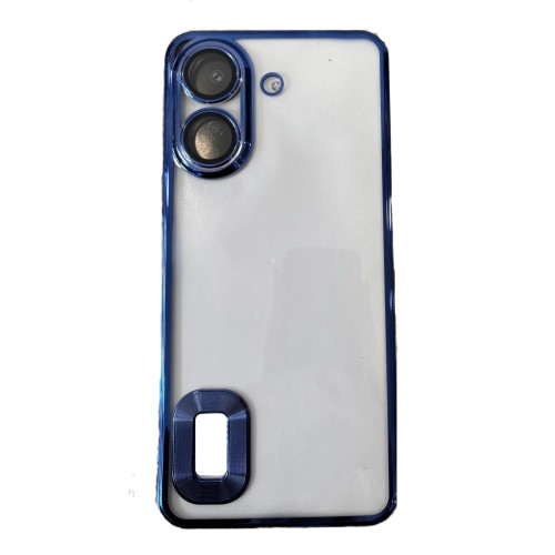 Luxury Soft Electroplated Phone Case For Poco C65 Hollow Out Silicone Cases Cover - Μπλε Luxury Soft Electroplated Phone Case For Poco C65 Hollow Out Silicone Cases Cover - Μπλε