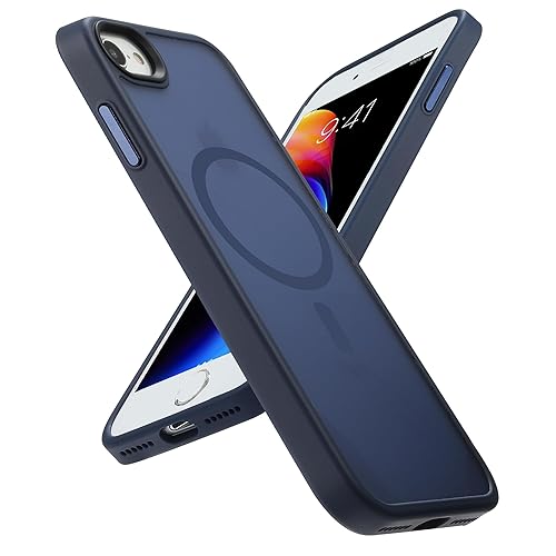 Θήκη iPhone SE 4 Matte Magnetic Series συμβατό με MagSafe φορτιστή, Πλάτη αντικραδασμική από Premium TPU Μπλε