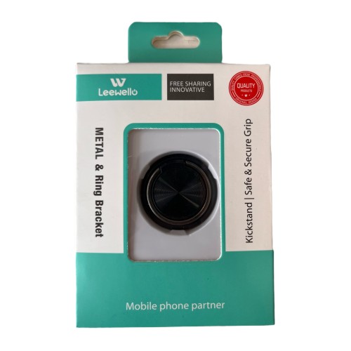 Leewello Magnetic 360 Ring Κινητού σε Μαύρο