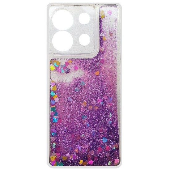 OEM Back Cover με Υγρό Glitter Μωβ Για Redmi 13C/ Poco C65 - Διάφανο OEM Back Cover με Υγρό Glitter Μωβ Για Redmi 13C/ Poco C65 - Διάφανο