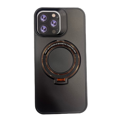 MagSafe Magnetic Ring Phone Case 2-in-1 Inner Shockproof Back Full Coverage Black Protective Cover（iPhone 13pro max）