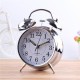 Fancy Twin Bell Alarm Clock Silver