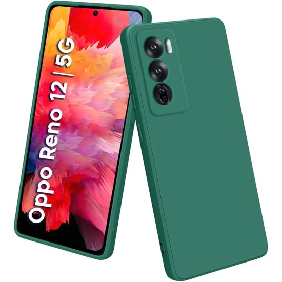  Back Cover Σιλικόνης Πράσινο Oppo Reno 12 5G