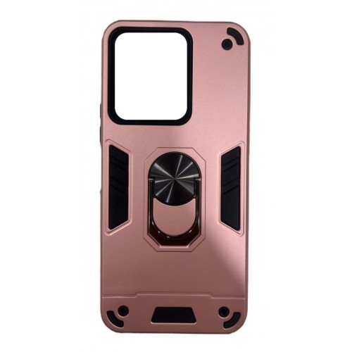 Hybrid Shockproof Armor Case With Rotating Ring για iPhone 15 Pro Max - Ροζ Χρυσό