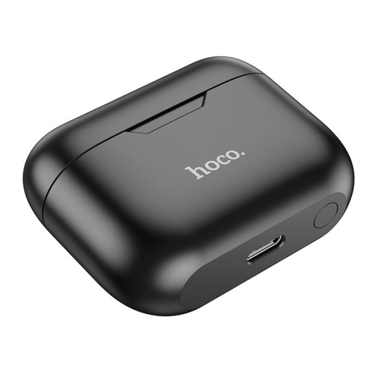 Hoco EW34 Earbud Bluetooth Handsfree Ακουστικά με Θήκη Φόρτισης Μαύρα