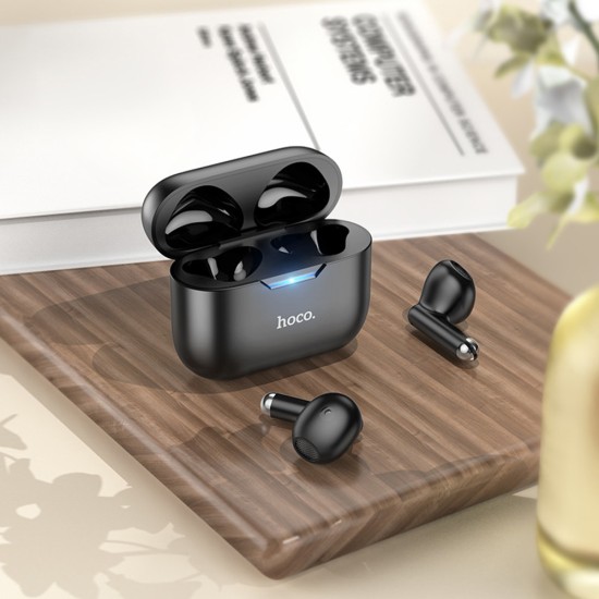 Hoco EW34 Earbud Bluetooth Handsfree Ακουστικά με Θήκη Φόρτισης Μαύρα