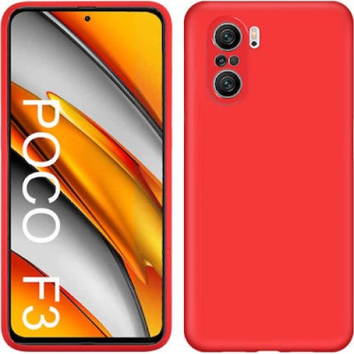Oem Θήκη Σιλικόνης με Κορδόνι για Poco F3 - Red 