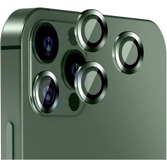 Προστασία Κάμερας Tempered Glass Green για το iPhone 15 Pro / 15 Pro Max