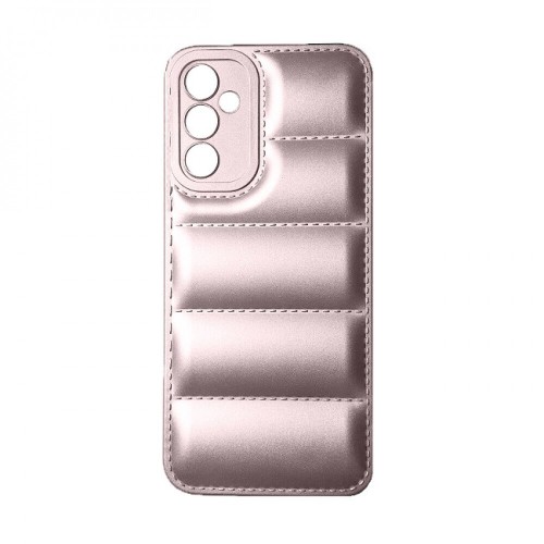 Puffer Back Cover Δερματίνης Ανθεκτικό Ροζ Χρυσό (Galaxy A24)