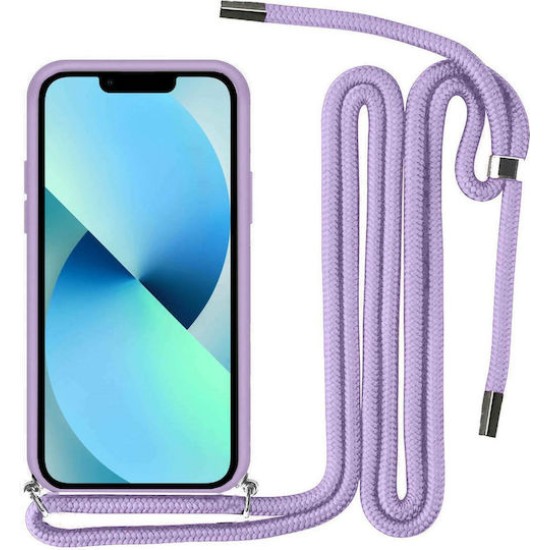 OEM Θήκη Σιλικόνης με Λουράκι για Samsung Galaxy A52/A52S/A52 5G - Λιλά