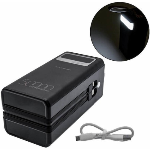 Takemore K-A150 Power Bank 50000mAh 10W με 4 Θύρες USB-A και Θύρα USB-C Μαύρο