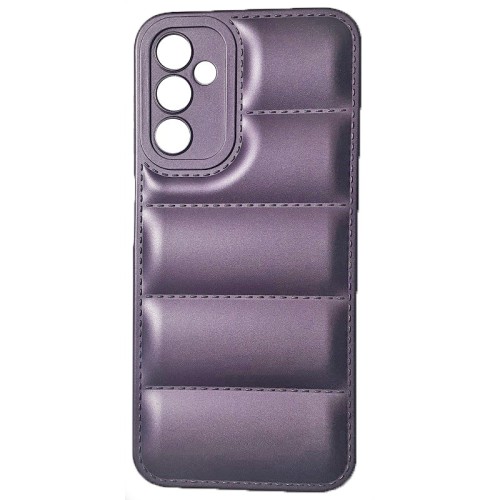Samsung Galaxy A34 - Puffer Jacket Back Cover Δερματίνης με προστασία για κάμερα - Metallic purple Samsung Galaxy A34 - Puffer Jacket Back Cover Δερματίνης με προστασία για κάμερα - Metallic purple