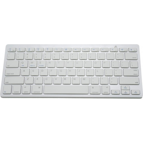 Ultra Thin Slim Mini Ασύρματο Bluetooth Πληκτρολόγιο Αγγλικό US Ασημί Ultra Thin Slim Mini Ασύρματο Bluetooth Πληκτρολόγιο Αγγλικό US Ασημί