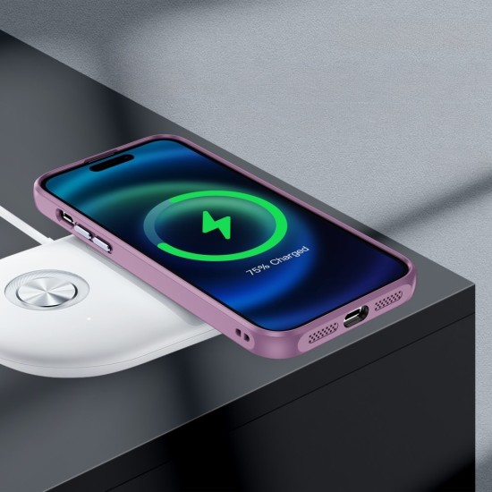 Θήκη iPhone 13 Matte Magnetic Series συμβατό με MagSafe φορτιστή, Πλάτη αντικραδασμική από Premium TPU Λιλά + ΔΩΡΟ ΤΖΑΜΑΚΙ ΚΑΜΕΡΑΣ Θήκη iPhone 13 Matte Magnetic Series συμβατό με MagSafe φορτιστή, Πλάτη αντικραδασμική από Premium TPU Λιλά + ΔΩΡΟ ΤΖΑΜΑΚΙ ΚΑΜΕΡΑΣ