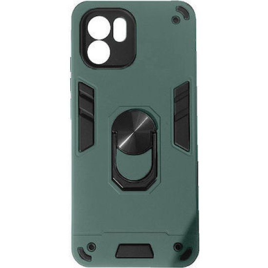 Xiaomi Redmi A1/A2/2022/ Hybrid Shockproof Armor Case Stand Metal Ring and Car Mount Holder Πράσινο(oem) Xiaomi Redmi A1/A2/2022/ Hybrid Shockproof Armor Case Stand Metal Ring and Car Mount Holder Πράσινο(oem)