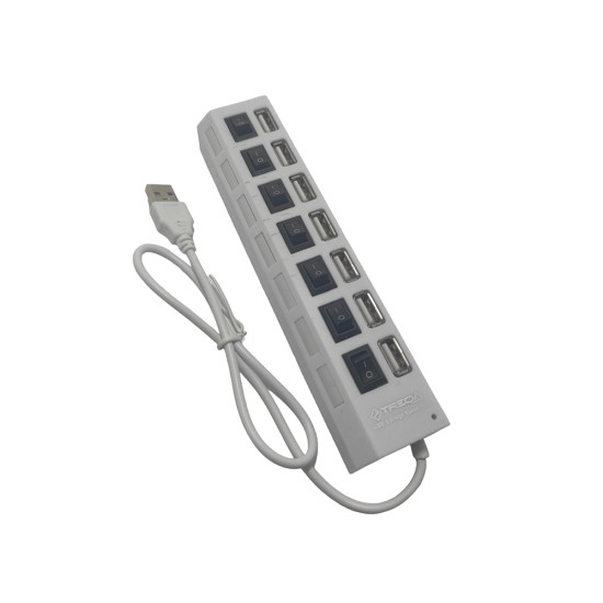 Treqa USB 3.0 Hub 7 Θυρών με σύνδεση USB-A Λευκό Treqa USB 3.0 Hub 7 Θυρών με σύνδεση USB-A Λευκό