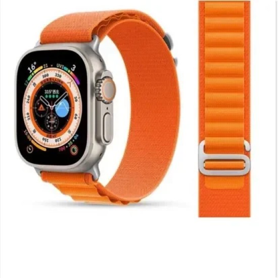 Υφασμάτινο Λουράκι για Apple Watch 42/44/45/49mm (1/2/3/4/5/6/7/8/9/SE/ULTRA) - Πορτοκαλί