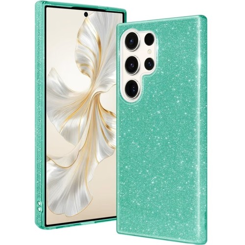 Samsung Galaxy S25 Ultra Glitter TPU Silicone Back Cover Case Color Green (oem)